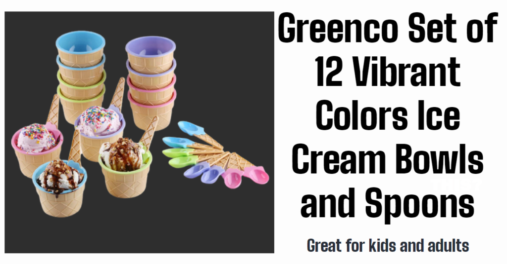 GREENCO Ice Cream Bowls and Spoons