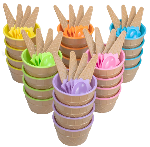 <strong><strong><strong>Lawei 24 Pack Ice Cream Cups with Spoons</strong></strong></strong> 