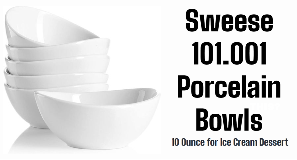 Sweese White Porcelain Ice Cream Bowls