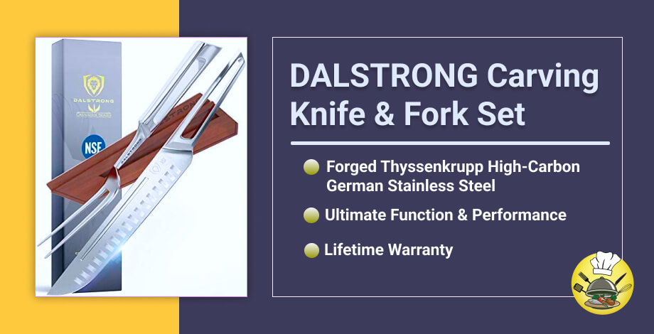 DALSTRONG Carving Knife & Fork Set